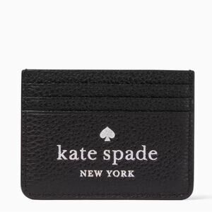 Kate Spade Leather Card Holder Black Glitter On New Credit Card Holder